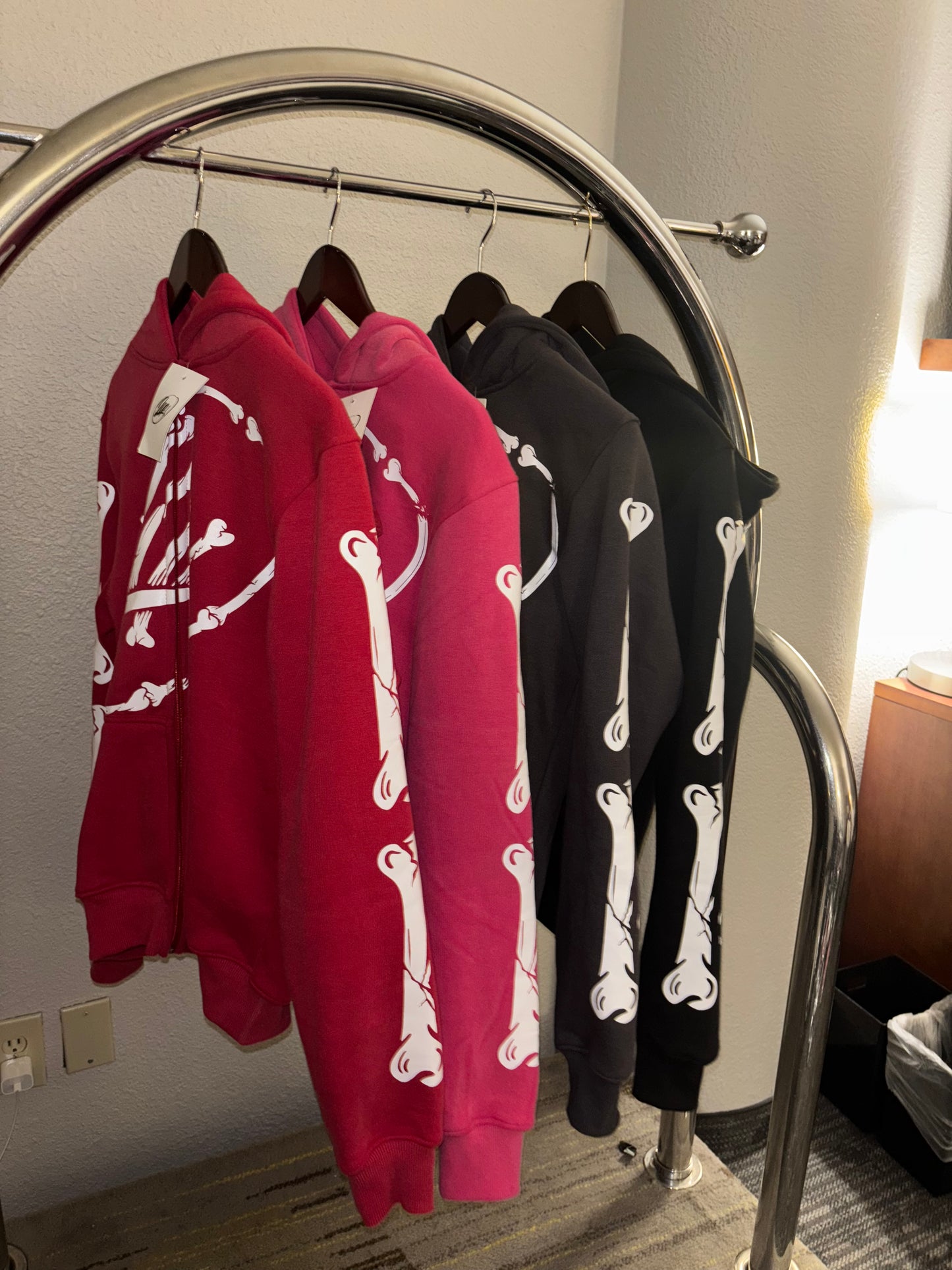 Bone zip up hoodie🦴